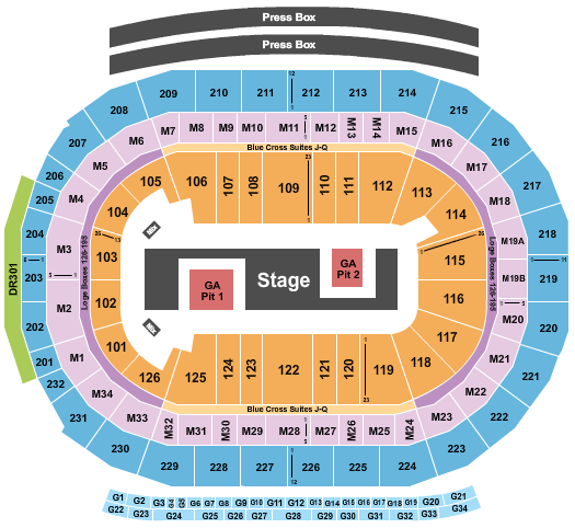 Little Caesars Arena K-Pop Concerts Seating Chart